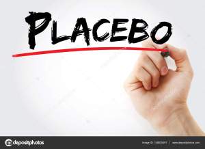 Hand writing Placebo with marker